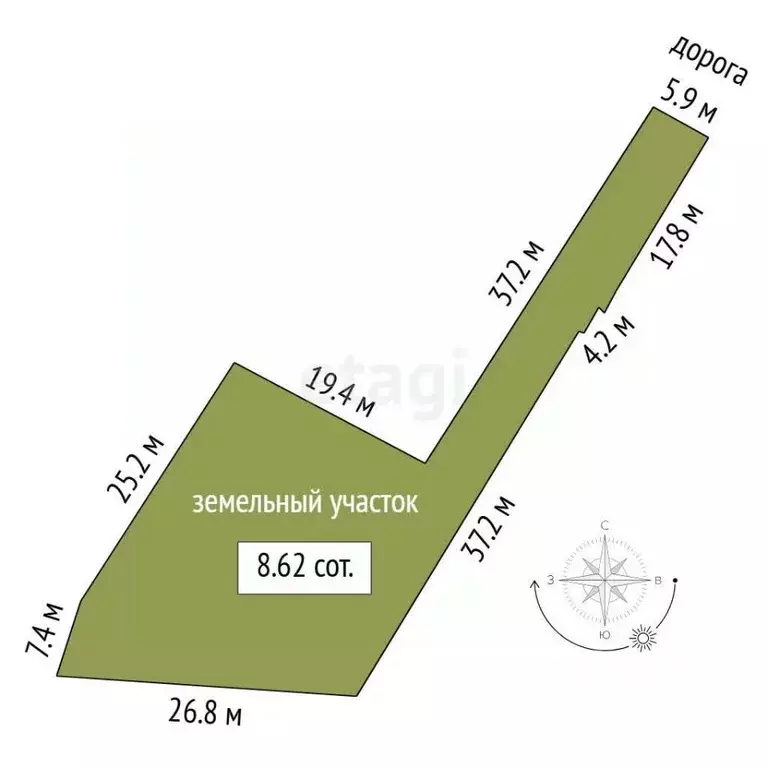 Участок в Тюменская область, Тюменский муниципальный округ, пос. ... - Фото 1