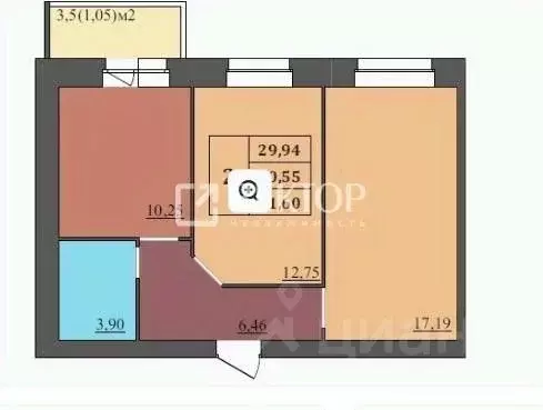 2-к кв. Ярославская область, Ярославль Ленинградский просп., 98/2 ... - Фото 2