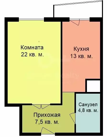 1-комнатная квартира: Подольск, Быковская улица, 6/1 (47.2 м) - Фото 2