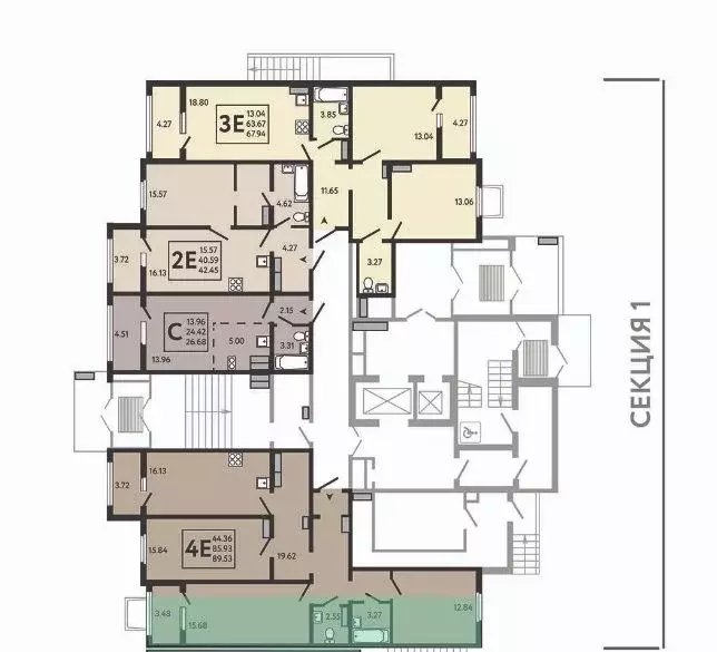 Студия Воронежская область, с. Новая Усмань, Ольха мкр  (67.94 м) - Фото 2