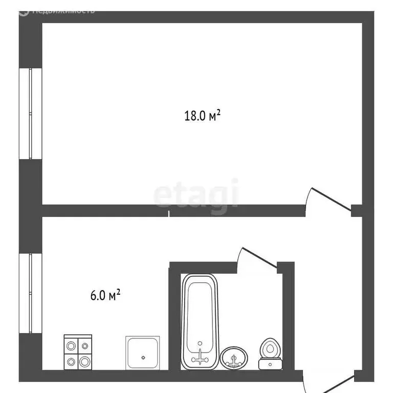 1-комнатная квартира: Камышлов, Насоновская улица, 63 (30.1 м) - Фото 1