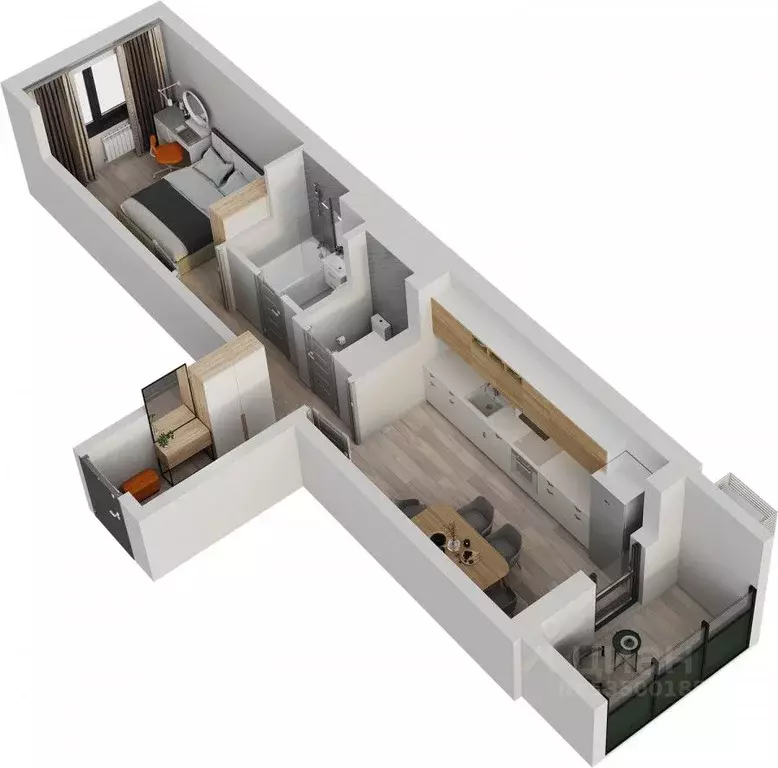 1-к кв. Татарстан, Нижнекамск Время жилой комплекс (40.7 м) - Фото 1