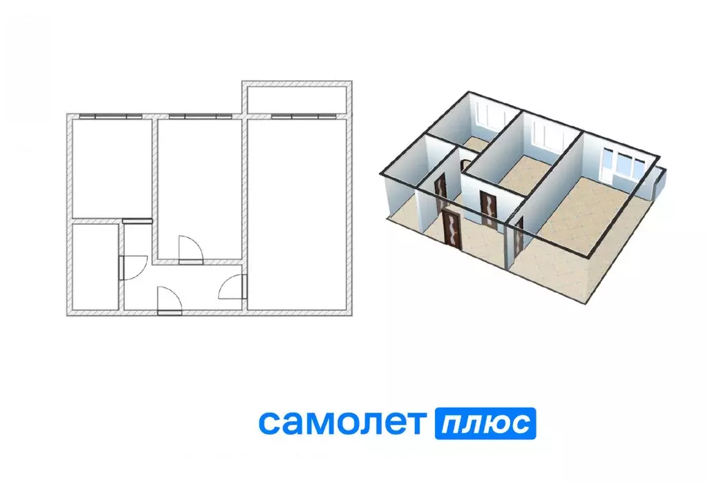 2-комнатная квартира: Кемерово, бульвар Строителей, 27Б (43.5 м) - Фото 2