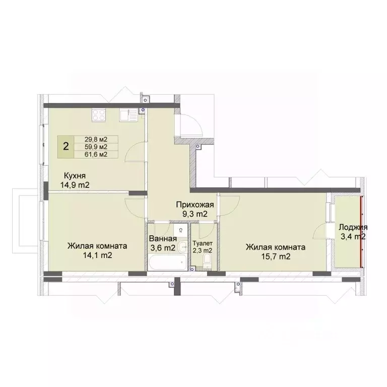 2-к кв. Нижегородская область, Нижний Новгород СНТ Расцвет - Советский ... - Фото 1