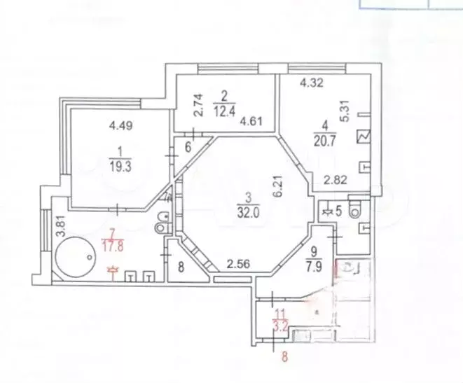 4-к. квартира, 130 м, 3/16 эт. - Фото 0