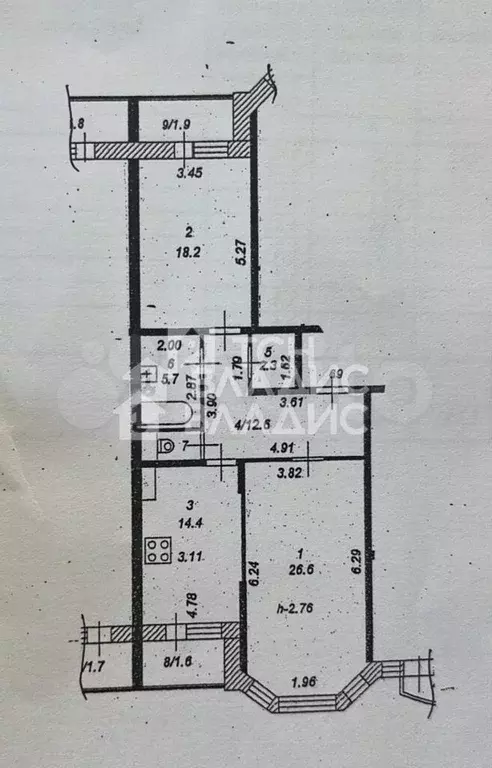 2-к. квартира, 81 м, 6/15 эт. - Фото 0