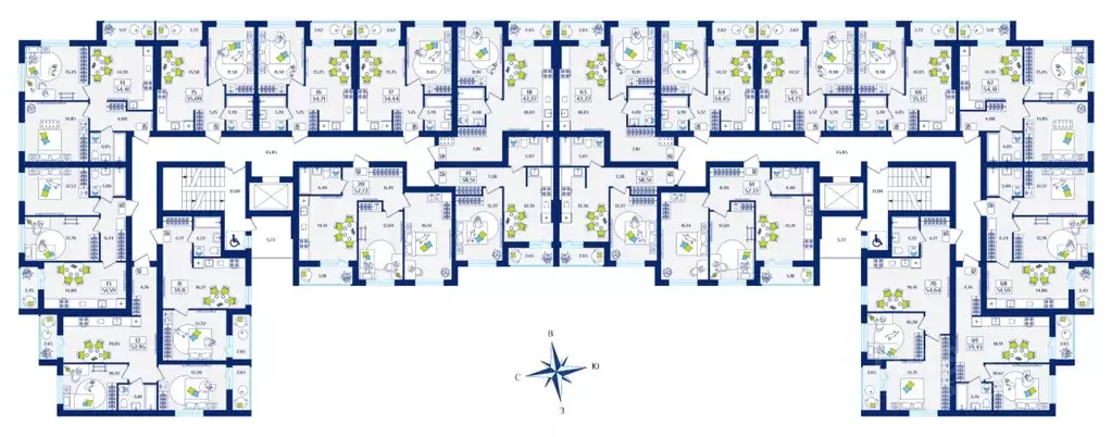 2-к кв. Калининградская область, Зеленоградск  (54.64 м) - Фото 2