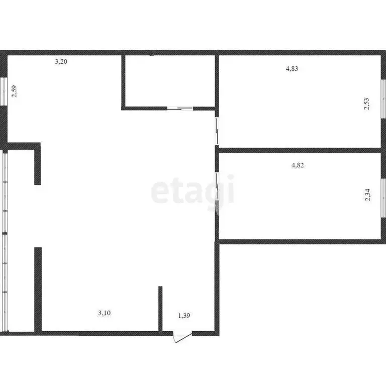 3-комнатная квартира: Абакан, улица Чертыгашева, 114 (60.7 м) - Фото 1