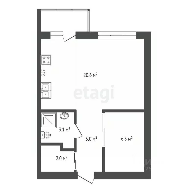 2-к кв. Пензенская область, Пенза ул. Генерала Глазунова, 4 (36.7 м) - Фото 1
