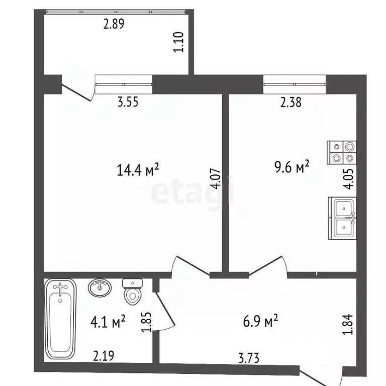 1-к кв. Костромская область, Костромской район, пос. Никольское ул. ... - Фото 2