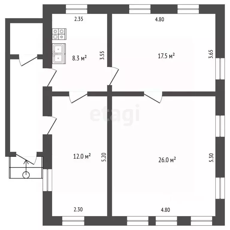 Дом в Мордовия, Саранск ул. Огарева, 37 (64 м) - Фото 2