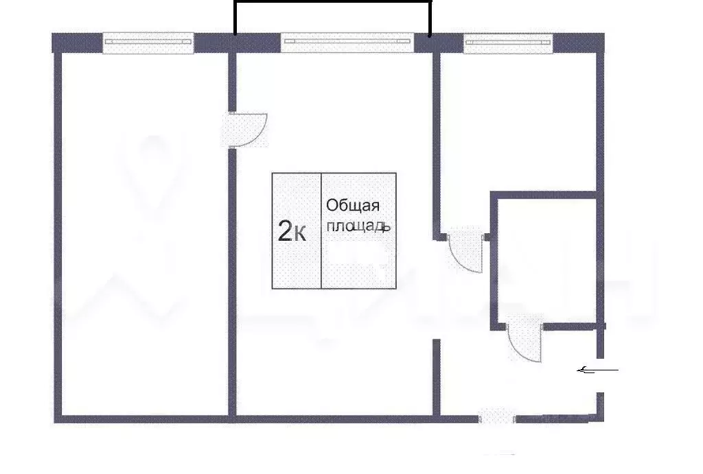 2-к кв. Иркутская область, Братск ул. Баркова, 31 (47.8 м) - Фото 1
