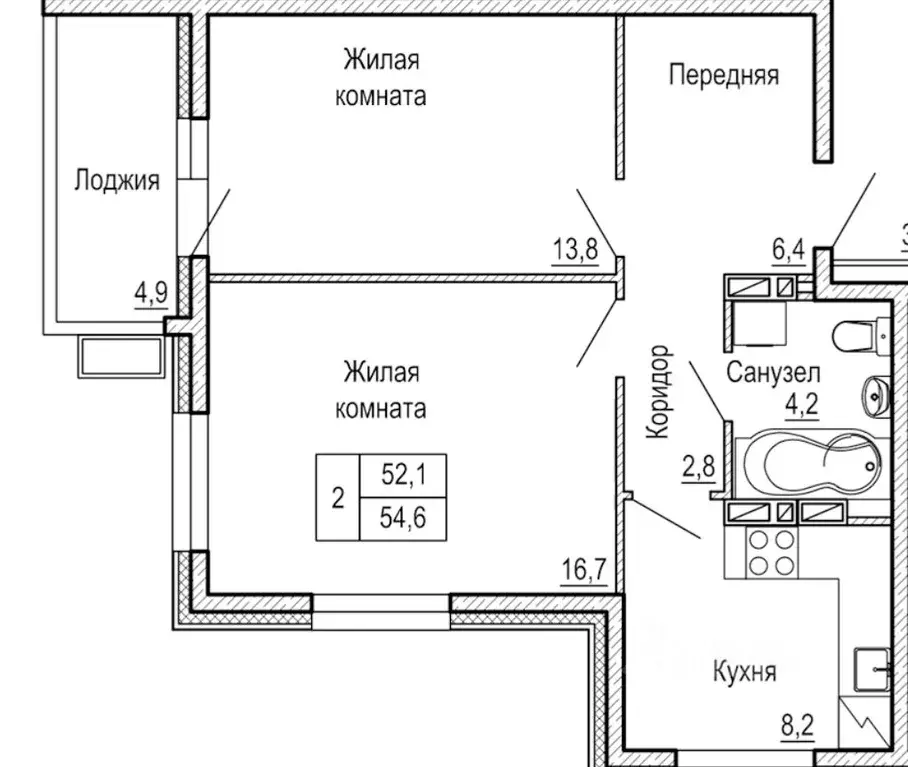 2-к кв. Приморский край, Артем ул. Кирова, 78Бк2 (54.6 м) - Фото 0