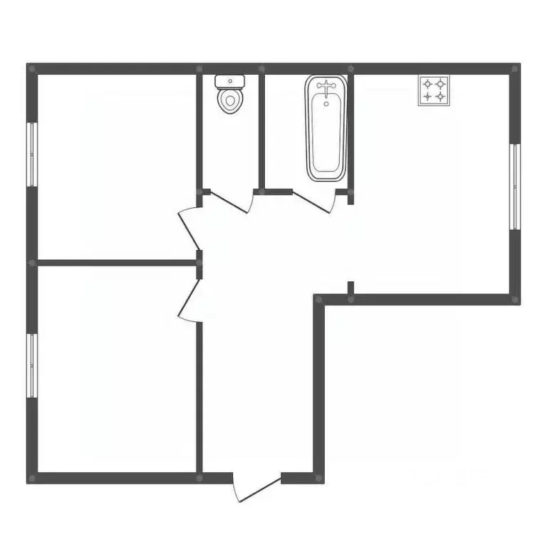 2-к кв. Амурская область, Белогорск 9 Мая ул., 159Г (54.8 м) - Фото 1