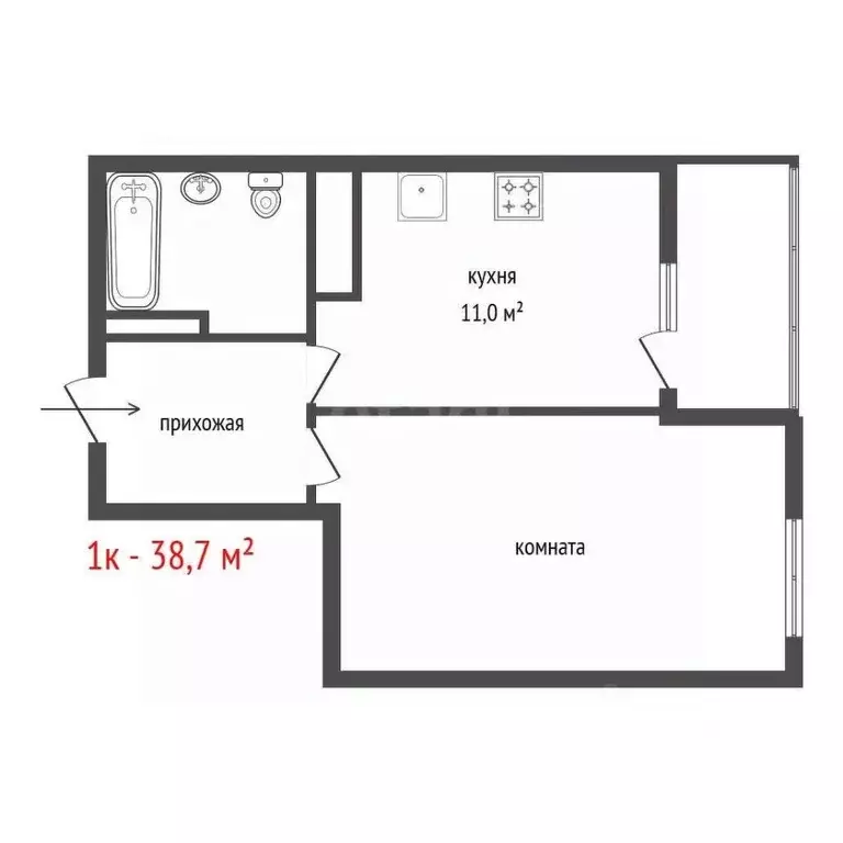 1-к кв. Свердловская область, Екатеринбург просп. Академика Сахарова, ... - Фото 1