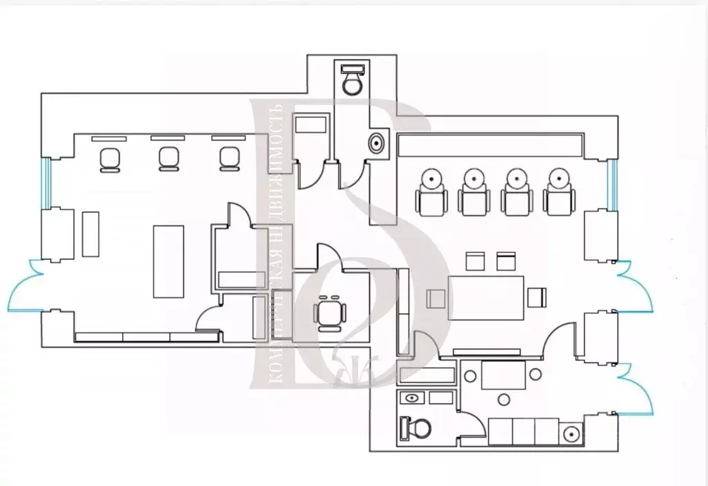 Торговая площадь в Москва Пречистенская наб., 15С1 (104 м) - Фото 2