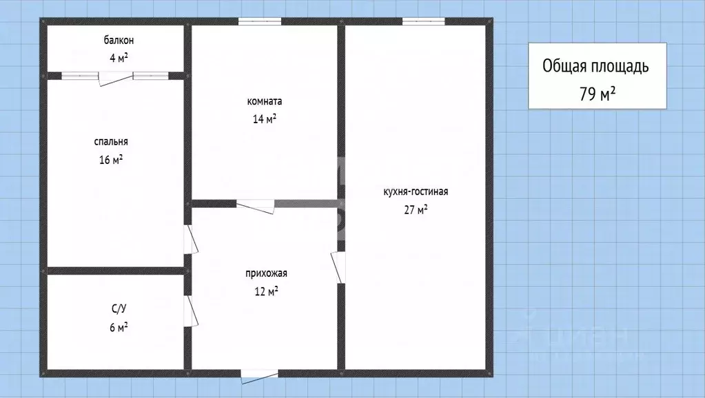 2-к кв. Дагестан, Махачкала ул. Лизы Чайкиной, 65 (79.0 м) - Фото 2