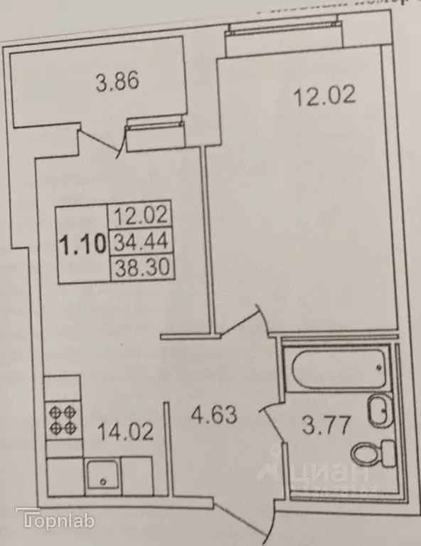 1-к кв. Ленинградская область, Мурино Всеволожский район, ул. Шоссе в ... - Фото 2