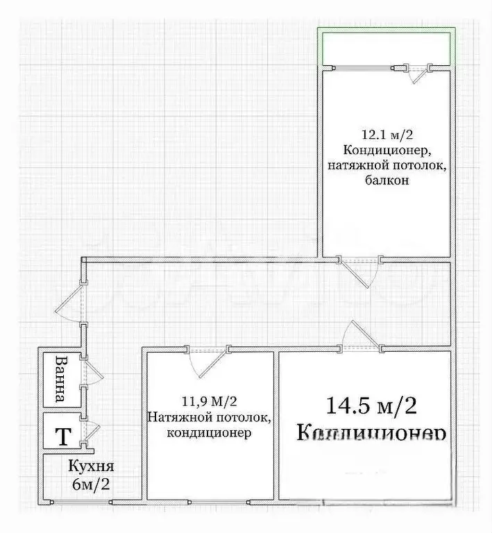 3-к. квартира, 58 м, 4/9 эт. - Фото 0