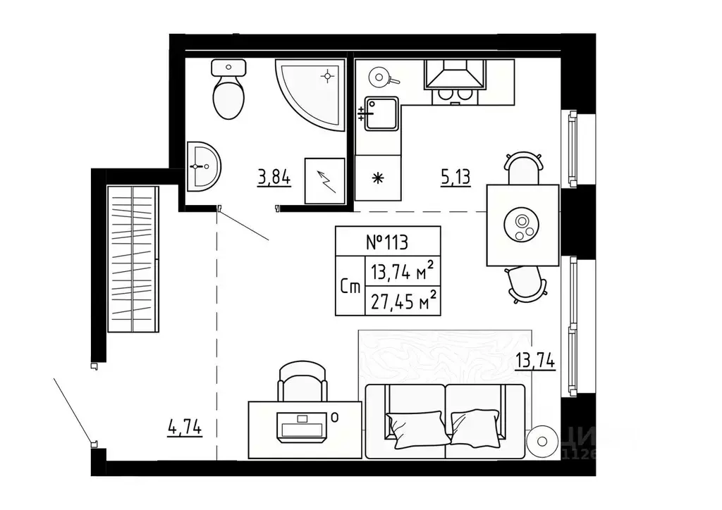 Студия Ленинградская область, Ломоносовский район, Аннинское городское ... - Фото 1