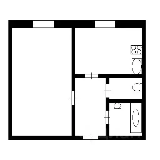 1-к кв. Татарстан, Казань ул. Академика Лаврентьева, 22 (35.0 м) - Фото 1