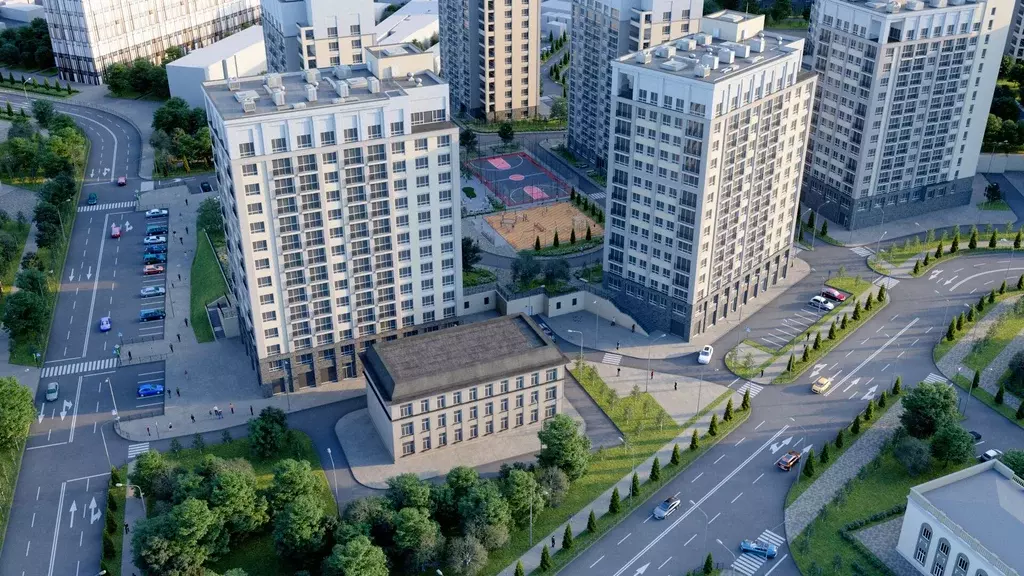 2-к квартира, 76.3 м - Фото 0