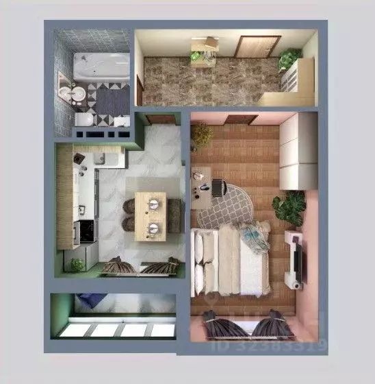 1-к кв. Саратовская область, Саратов Лунная ул., 32к1 (38.2 м) - Фото 1