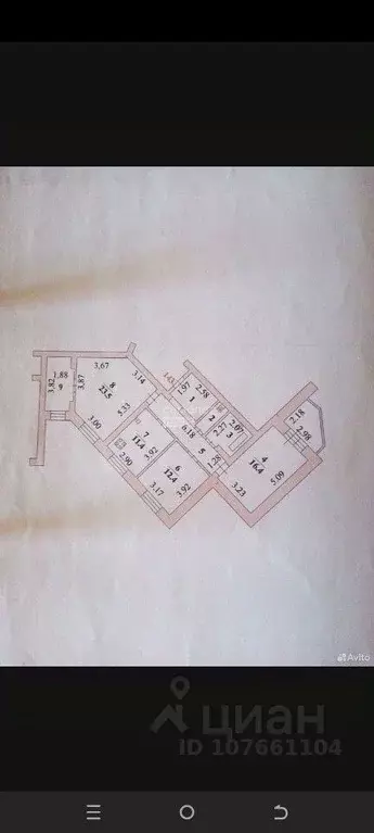 3-к кв. Липецкая область, Липецк ул. Н.Г. Славянова, 3 (98.8 м) - Фото 1