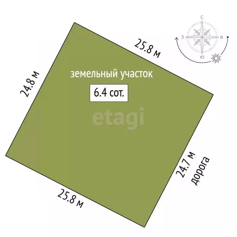 Участок в Воронежская область, Борисоглебск ул. Придорожная, 7 (6.43 ... - Фото 2