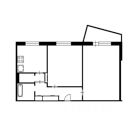 Квартира, 2 комнаты, 53.1 м - Фото 0