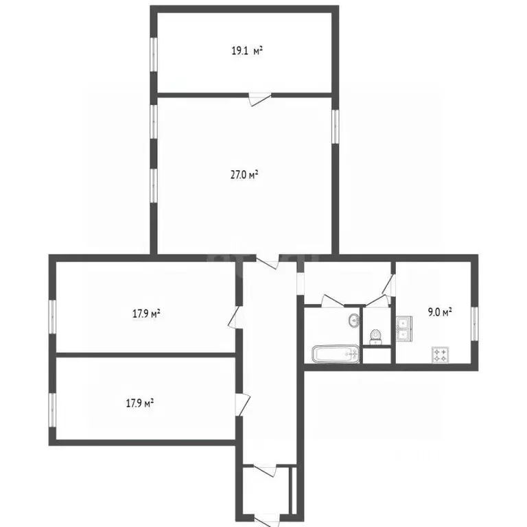 Комната Санкт-Петербург ул. Седова, 86 (17.9 м) - Фото 1