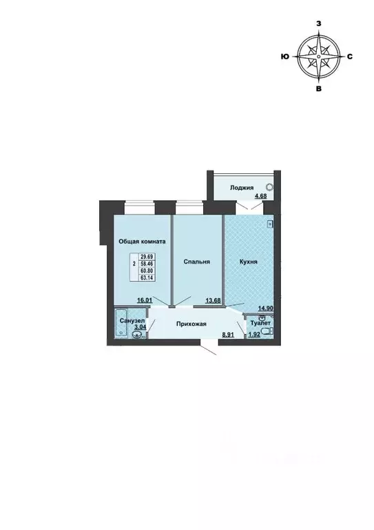 2-к кв. Марий Эл, Медведевский район, Руэмское с/пос, пос. Руэм ул. ... - Фото 1