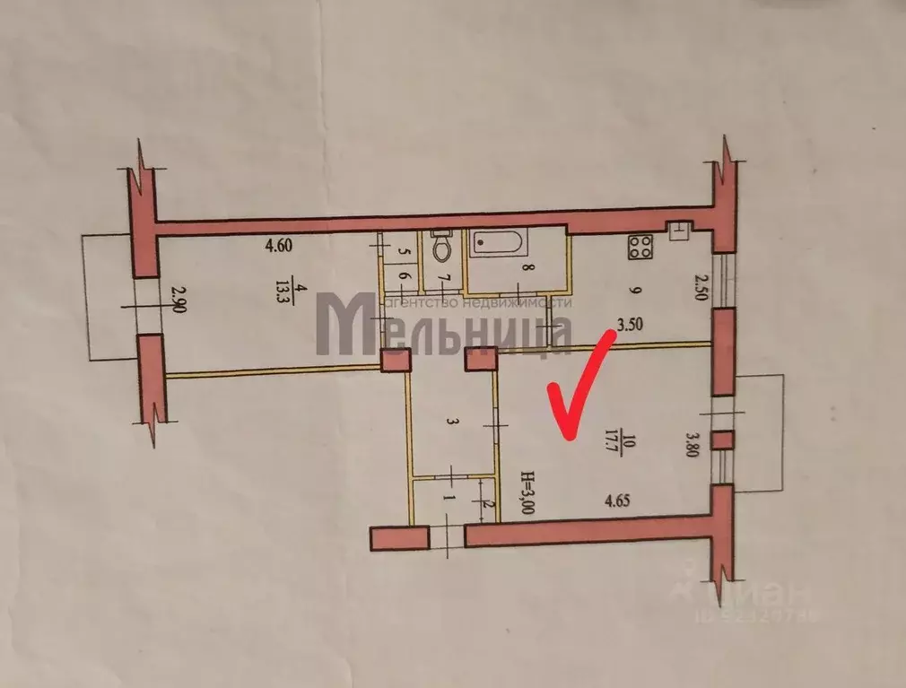 Комната Волгоградская область, Волгоград ул. Борьбы, 17 (17.7 м) - Фото 2