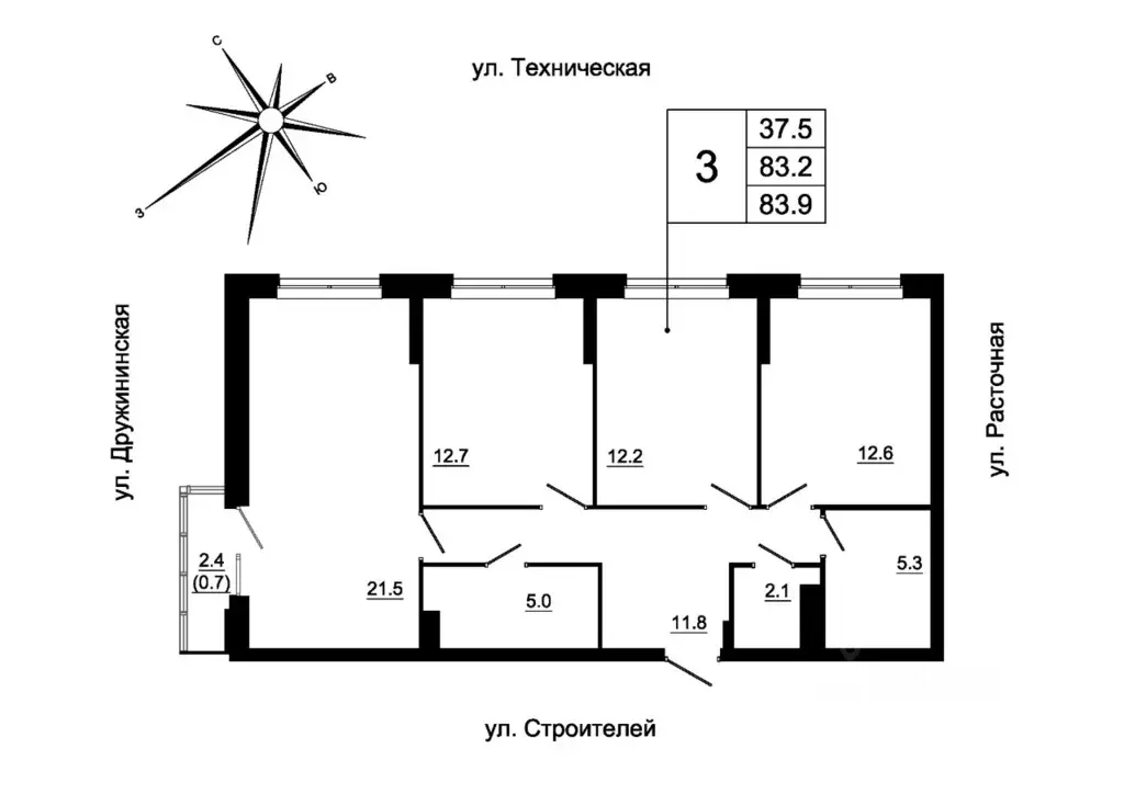 3-к кв. Свердловская область, Екатеринбург Сортировочный жилрайон, ... - Фото 0