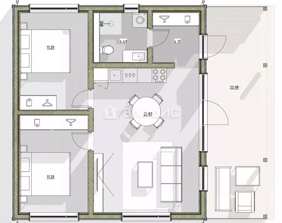 Дом в Ленинградская область, Всеволожск Щегловское Раздолье кп, 55 (80 ... - Фото 2