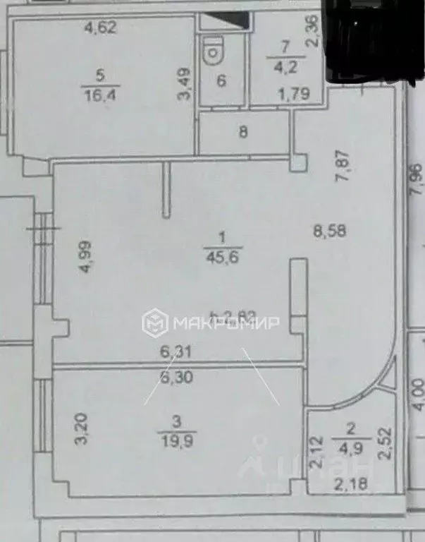3-к кв. Челябинская область, Челябинск ул. Бейвеля, 6 (95.7 м) - Фото 2