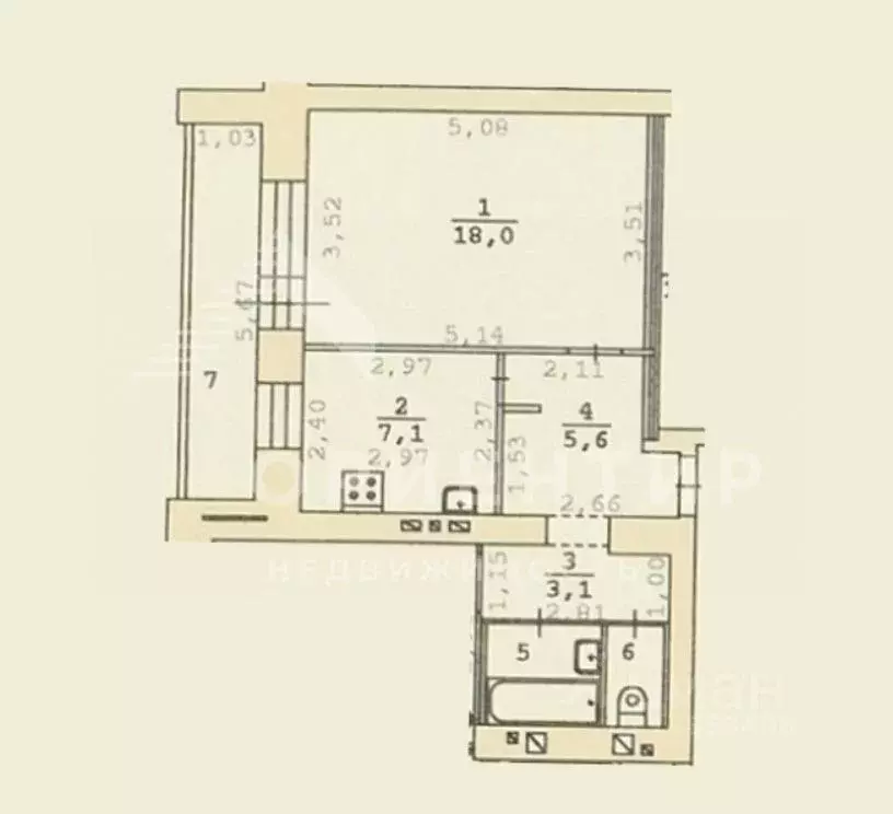 1-к кв. Свердловская область, Екатеринбург ул. Фурманова, 125 (37.6 м) - Фото 1