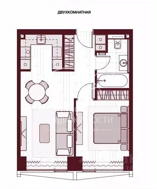 2-к кв. Москва Ленинградский просп., 37/3 (47.3 м) - Фото 2
