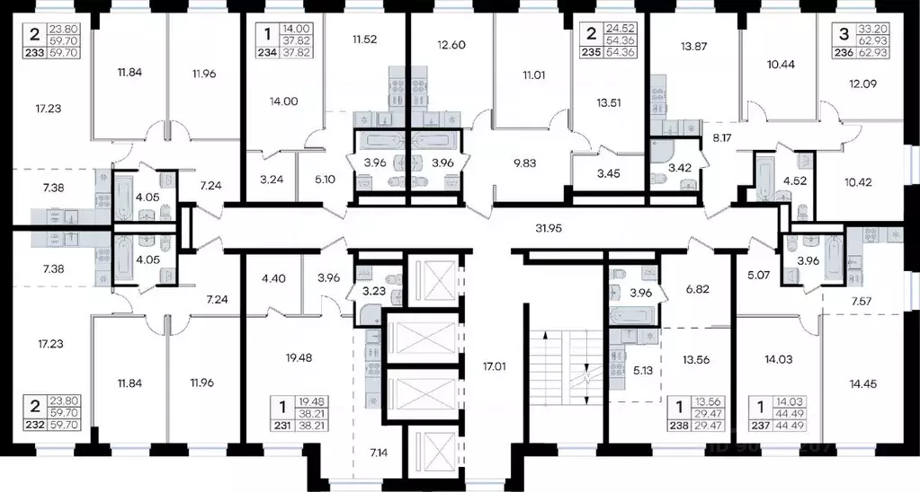 2-к кв. Приморский край, Владивосток ул. Тухачевского, 80 (54.36 м) - Фото 2