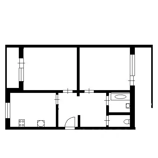 2-к кв. Севастополь просп. Октябрьской Революции, 26 (56.1 м) - Фото 2