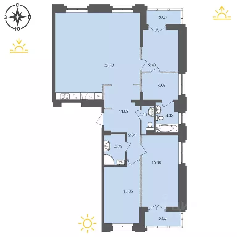 4-к кв. Иркутская область, Иркутск Энергетиков мкр,  (118.99 м) - Фото 0