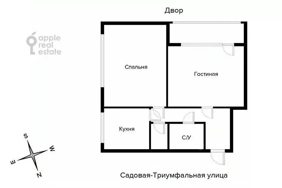2-к кв. Москва Садовая-Триумфальная ул., 12/14С1 (60.0 м) - Фото 1