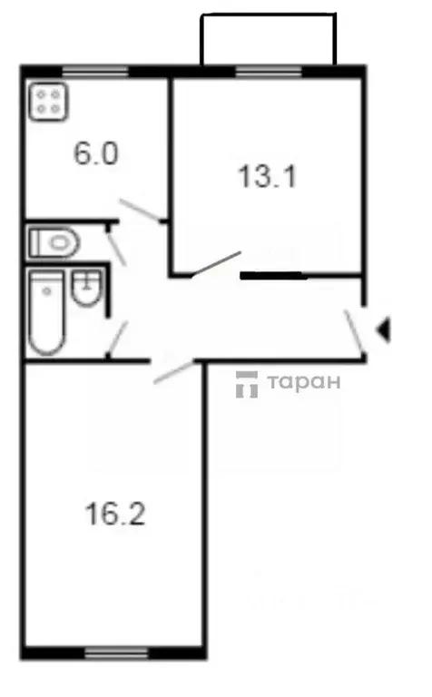 2-к кв. Челябинская область, Челябинск просп. Ленина, 33 (56.0 м) - Фото 1
