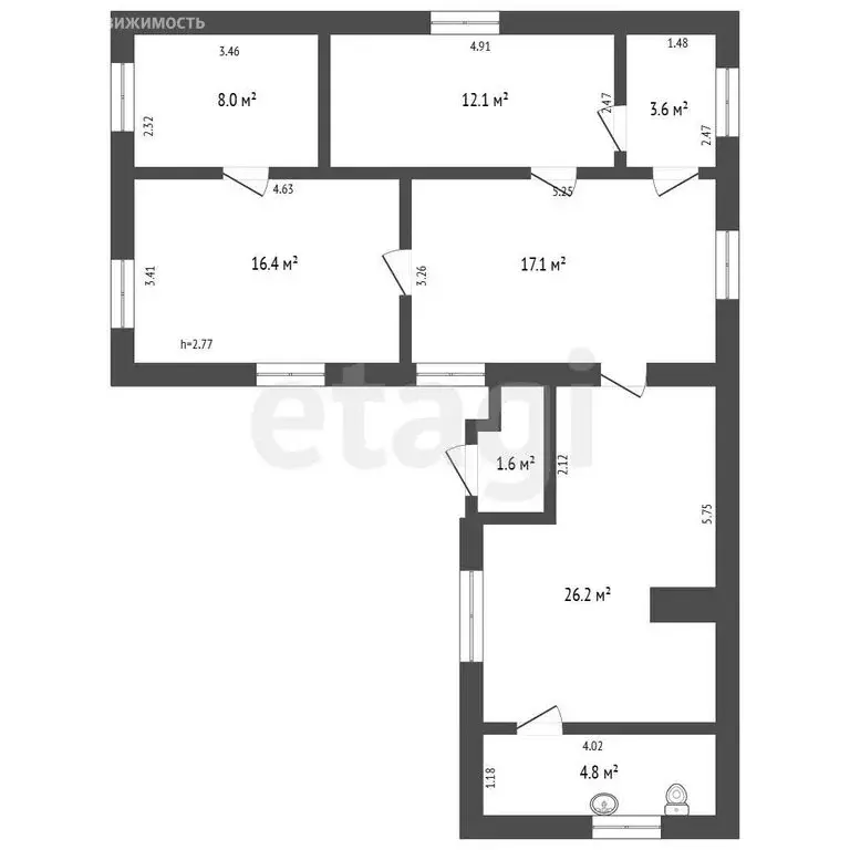 Дом в село Сосновка, Рабочая улица (82.5 м) - Фото 1