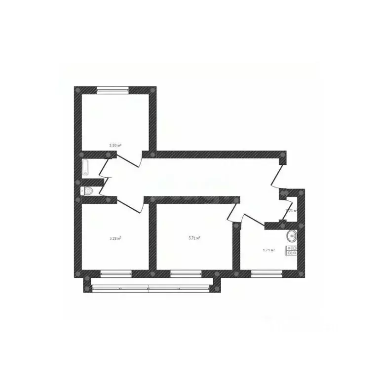 3-к кв. Иркутская область, Ангарск 85А кв-л, 15 (63.8 м) - Фото 2
