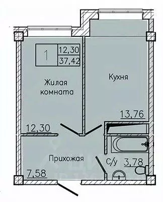 1-к кв. Ставропольский край, Пятигорск ул. Ермолова, 28А (38.63 м) - Фото 1