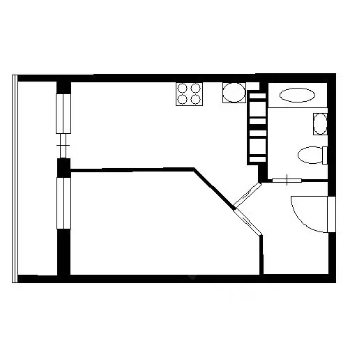 1-к кв. Ленинградская область, Мурино Всеволожский район, просп. ... - Фото 2