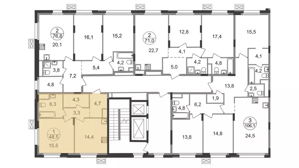 1-к кв. Московская область, Одинцовский городской округ, Заречье пгт ... - Фото 2