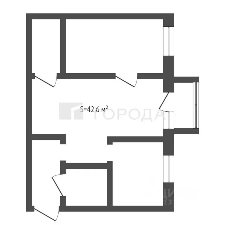 2-к кв. Кемеровская область, Новокузнецк ул. Тореза, 8 (49.6 м) - Фото 1