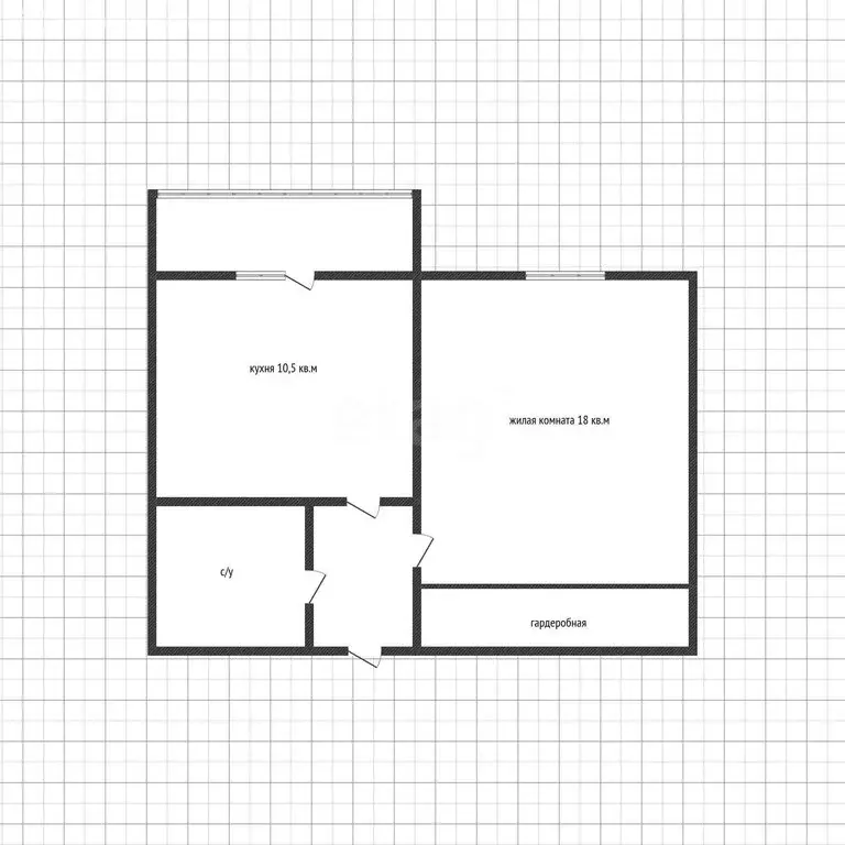 1-комнатная квартира: посёлок Берёзовый, 7/37к3 (35.8 м) - Фото 1